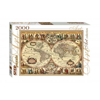 Степ Пазл Историческая карта мира, 2000 деталей